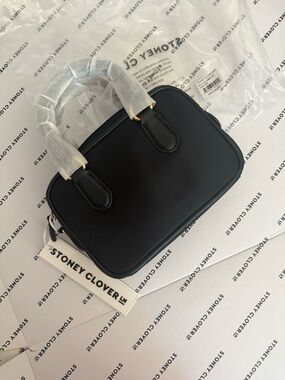 Stoney Clover Black Mini Crossbody Bowler Bag